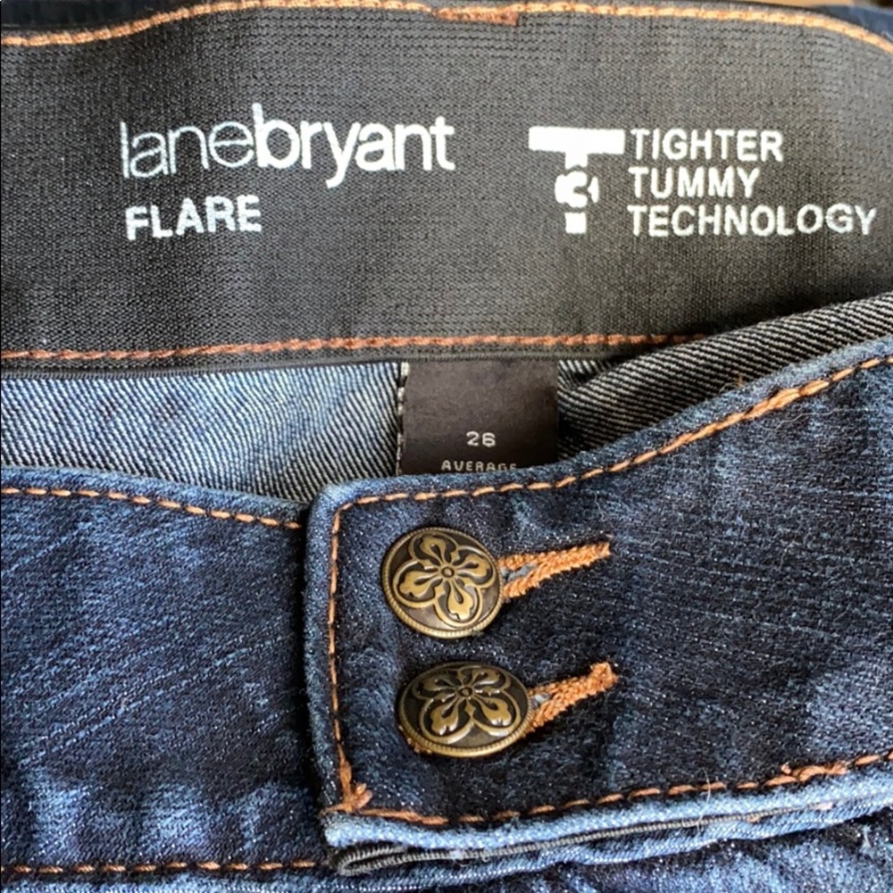 Lame Bryant Tummy T Flair Dark Wash Jeans
